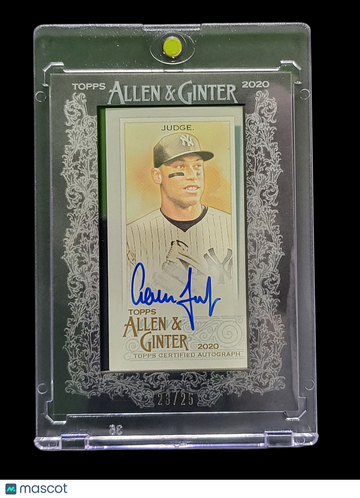 2020 Topps Allen & Ginter Aaron Judge #MA-AJ Framed Mini Autograph /25