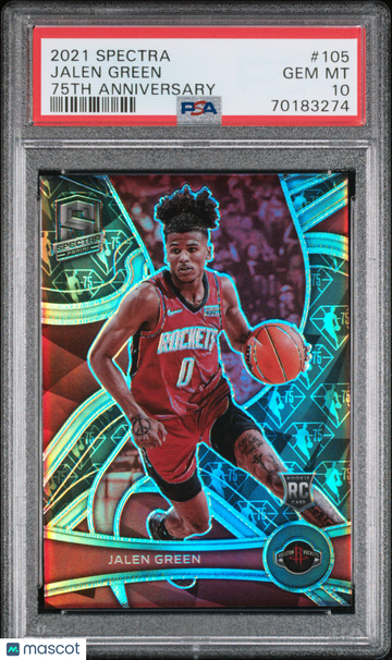 2021 Panini Spectra Jalen Green #105 75th Anniversary PSA 10