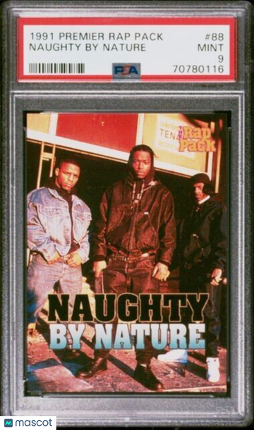 1991 Premier Rap Pack Naughty By Nature #88 PSA 9