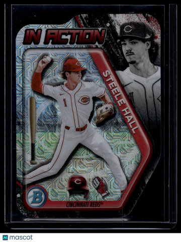 2025 Bowman Draft Steele Hall #BIA-2 Bowman In Action Mojo Refractor