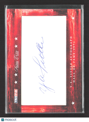 2007 TRISTAR Signa Cuts Hidden Treasures Y.A. Tittle /135 Cut Autograph