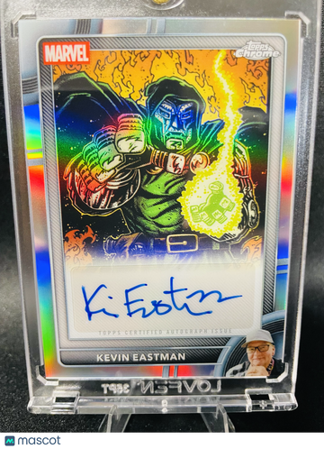 2026 Topps Chrome Marvel Doctor Doom Kevin Eastman AA-KE Refractor Auto Chrome Autograph Card