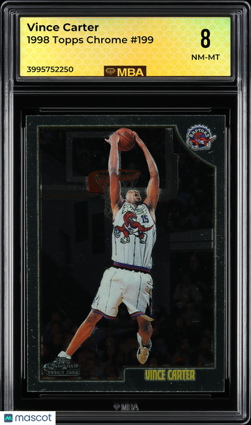 1998 Topps Chrome Vince Carter #199 MBA 8