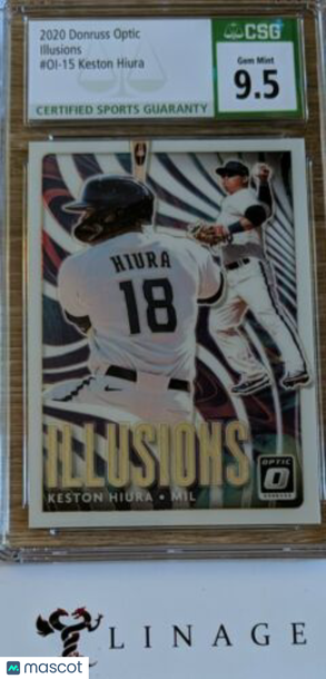 2020 Illusions Keston Hiura #OI-15 CSG 9.5