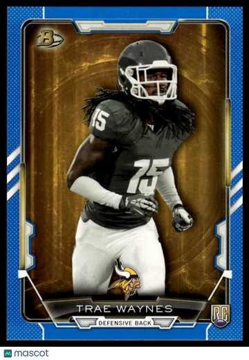 2015 Bowman Trae Waynes #2 Rookies Blue SN RC