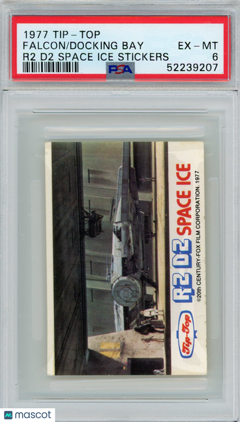 1977 Tip-Top R2 D2 Space Ice Stickers Docking Bay Falcon PSA 6