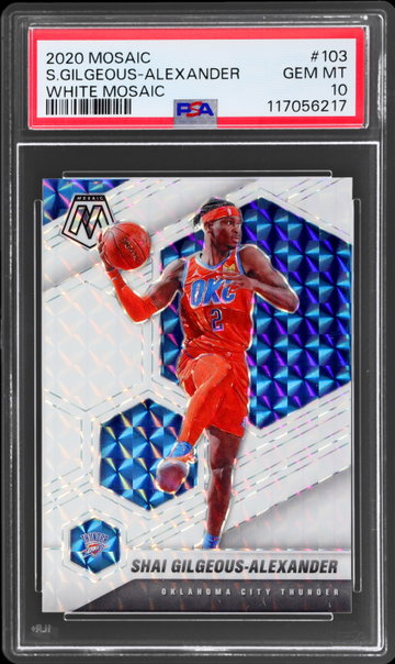 2020 Panini Mosaic Shai Gilgeous-alexander White Mosaic PSA 10