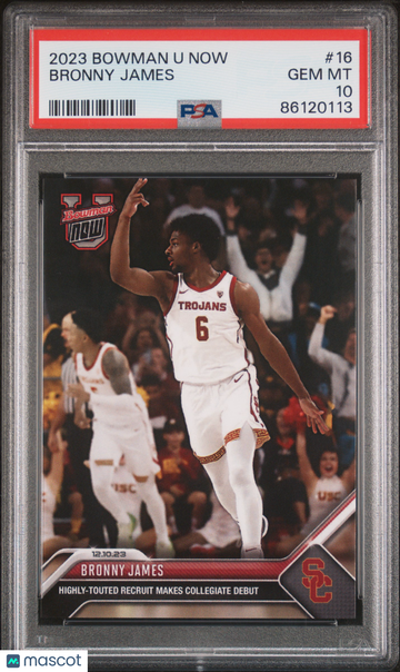 2023 Bowman U Now Bronny James #16 PSA 10