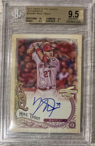 2017 Topps Gypsy Queen AUTO Mike Trout BGS 9.5/10