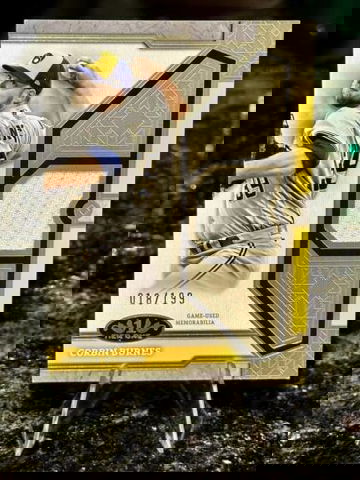 2024 Topps Tier One Corbin Burns Single Relic 101/199 #T1R-CBU Brewers