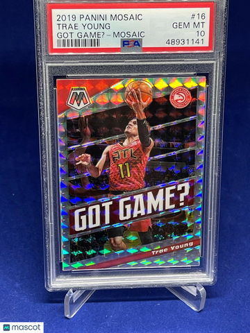 2019 Panini Mosaic Got Game? Trae Young #16 PSA 10