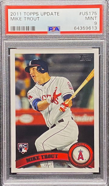 2011 Topps Update Mike Trout Rookie PSA 9 Mint