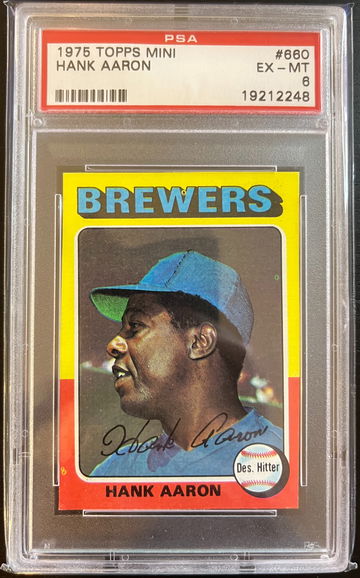 1975 Topps Mini Hank Aaron PSA 6