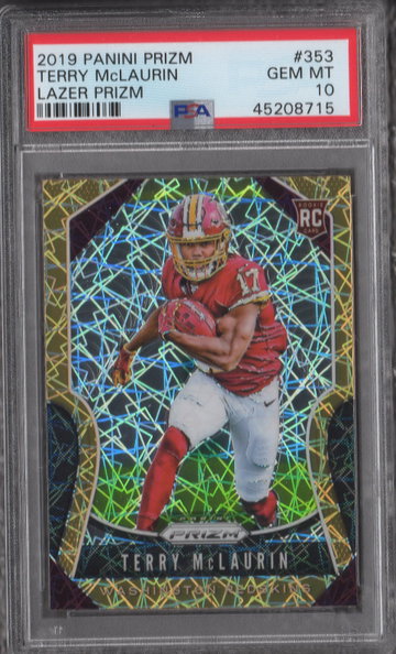 2019 Prizm Terry McLaurin Lazer prizm PSA 10