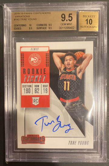 Trae Young Contender Rookie Ticket Auto