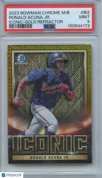 2023 Bowman Chrome Ronald Acuña Jr. #BI2 Gold Refractor PSA 9