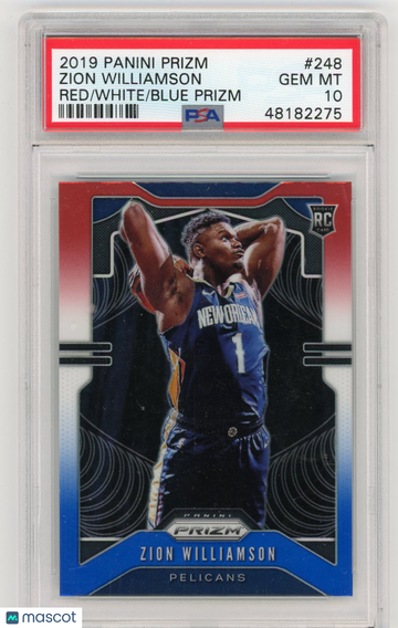 2019 Panini Prizm Zion Williamson #248 Red White Blue PSA 10