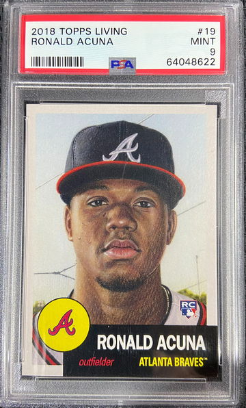 2018 Topps Living ROOKIE Ronald Acuna PSA 9 MINT