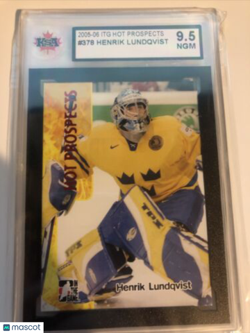 2005-06 In the Game Heroes and Prospects Henrik Lundqvist Rookie KSA 9.5