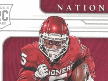 Marquise Brown Autographed 2019 Panini National Treasures Collegiate Oklahoma Sooners RC Jersey Patch Trading Card #2