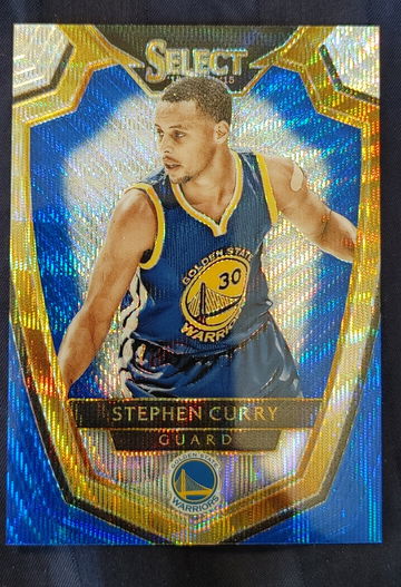 2014-15 Panini Select Premier Level Blue/Silver Prizm Stephen Curry