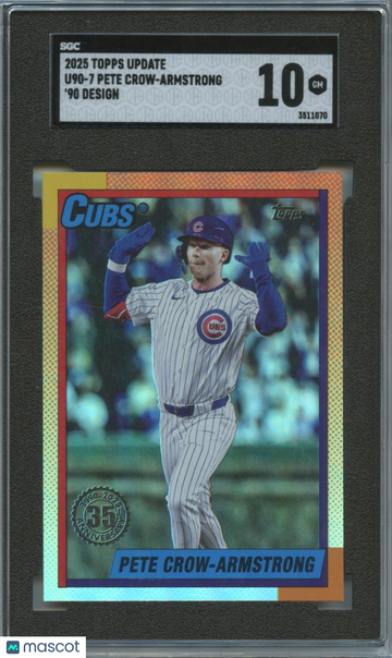 2025 Topps Pete Crow-Armstrong SGC 10 Topps