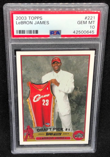 Lebron James 2003 Topps #221 PSA 10 Gem Mint Rooie RC