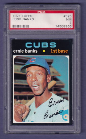 1971 Topps #525 Ernie Banks PSA 7