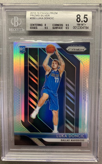 LUKA DONCIC 2018 SILVER PRIZM ROOKIE BGS 8.5