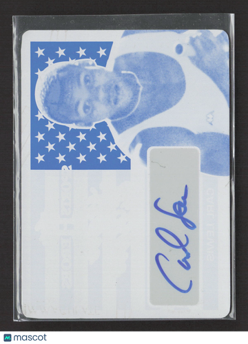 2017 Leaf Metal Sports Heroes Stars and Bars Carl Lewis #SB-CL1 Cyan Printing Plate /1 Printing Plate