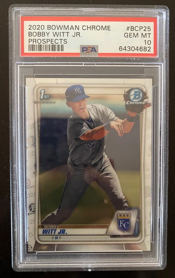 2020 Bobby Witt Jr. Bowman Chrome Prospects 1st Bowman PSA 10