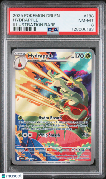 2025 Pokemon Dri EN-Destined Rivals Hydrapple Illustration Rare PSA 8 #188