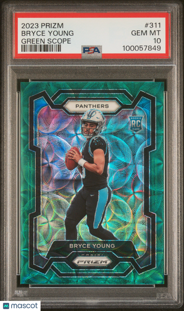 2023 Panini Prizm Bryce Young #311 Green Scope PSA 10