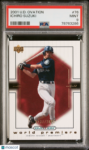 2001 Upper Deck Ovation Ichiro Suzuki #76 0137/2000 PSA 9