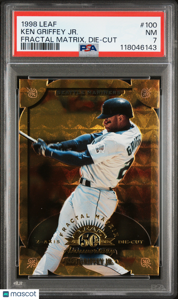 1998 Leaf Fractal Matrix Ken Griffey JR. #100 Die Cut PSA 7