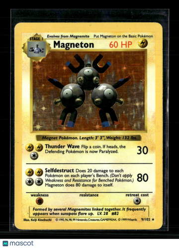 1999 Base Set Magneton Holo Rare #9/102