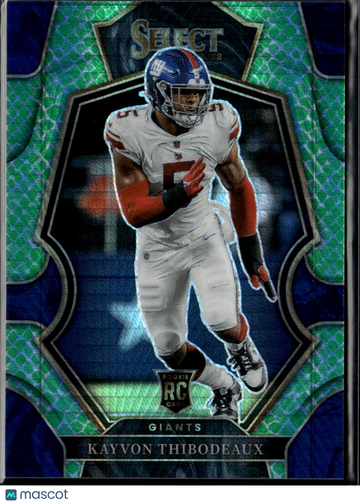 Kayvon Thibodeaux 2023 Panini Select Prizm Premier Level RC Green Snakeskin /89 New York Giants