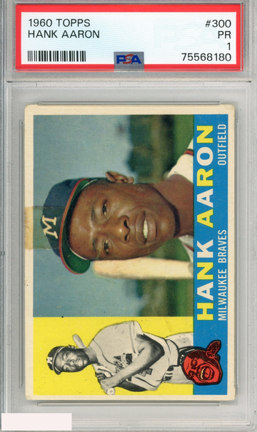 1960 TOPPS HANK AARON #300 PSA 1 PR