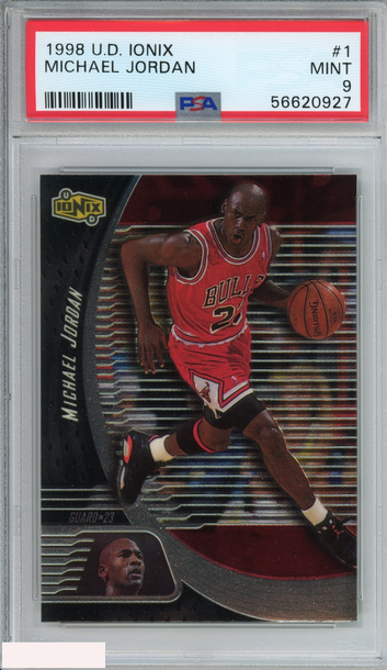 1998 UPPER DECK IONIX MICHAEL JORDAN #1 CHICAGO BULLS HOF PSA 9 MINT
