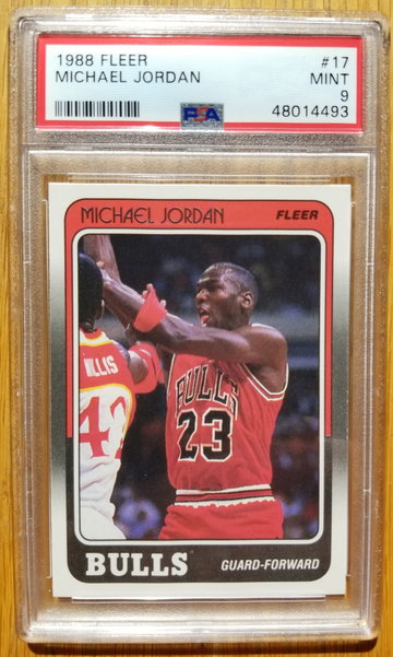 1988 Fleer #17 Michael Jordan PSA 9 MINT