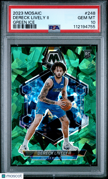 2023 Panini Mosaic Dereck Lively II #248 Green Ice PSA 10