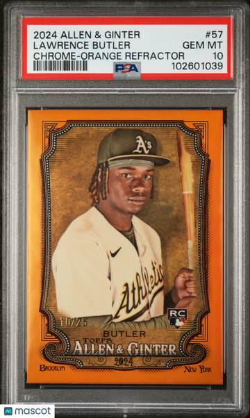 2024 Topps Allen & Ginter Lawrence Butler #57 Chrome Orange Refractor /25 Mint Low Pop PSA 10