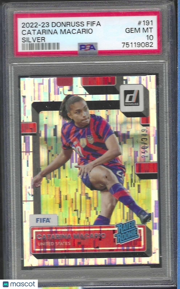 2022 Panini Donruss FIFA Catarina Macario #191 Silver PSA 10