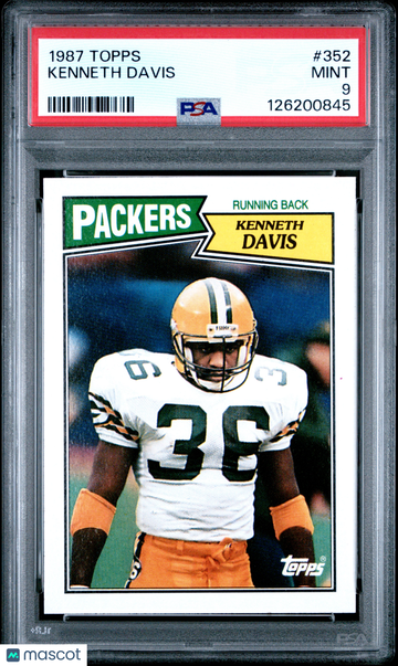 1987 Topps Kenneth Davis #352 Rookie PSA 9