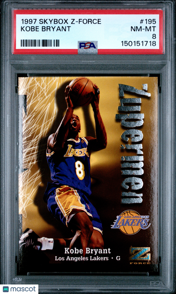 Kobe Bryant 1997 Skybox Z-Force #195 Zupermen