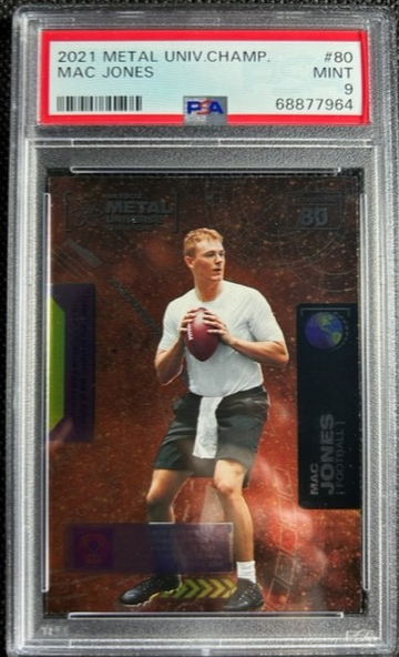2021 Skybox Metal Universe Champions #80 MAC JONES RC Rookie #80 PSA 9 MINT 