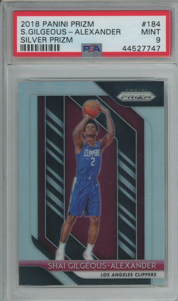 2018 Prizm Silver Shai Gilgeous-Alexander PSA 9