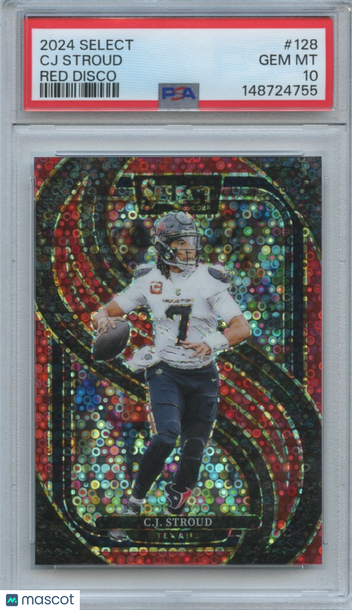 2024 Panini Select C. J. Stroud #128 Red Disco Insert PSA 10