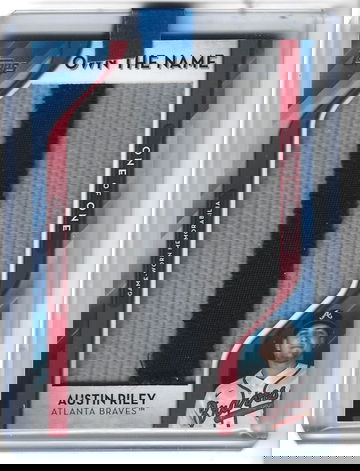 AUSTIN RILEY 2021 TOPPS OWN THE GAME GAME WORN LETTERMAN PATCH #1/1 MASTERPIECE