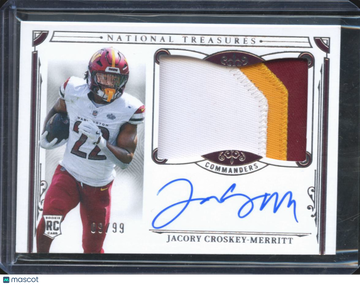 2026 Panini National Treasures Jacory Croskey-Merritt #202 RC Patch